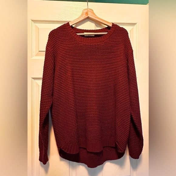 Zenana high low waffle sweater - Picture 2 of 6